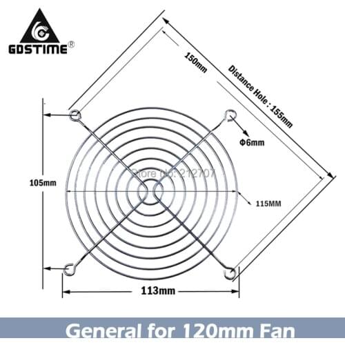 2PCS Gdstime 12CM Metal Steel Cover Protective Net Filter Guard Fan Grill 120mm x 120mm