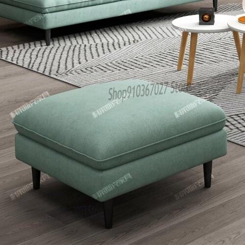 Nordic Japanese Style Sofa Stool Fabric Footrest Footrest Square Shoe Changing Stool Bed End Makeup Stool