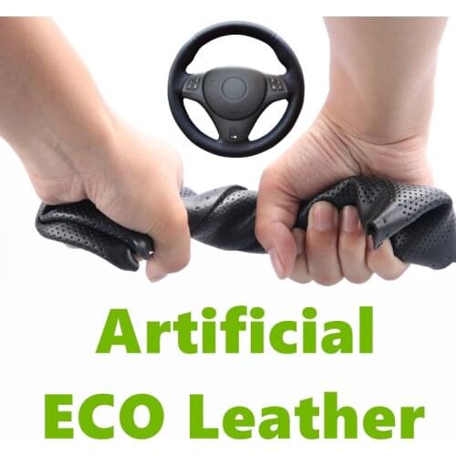 Hand stitched Black Artificial Leather Car Steering Wheel Cover for BMW M3 2009-2013 E92