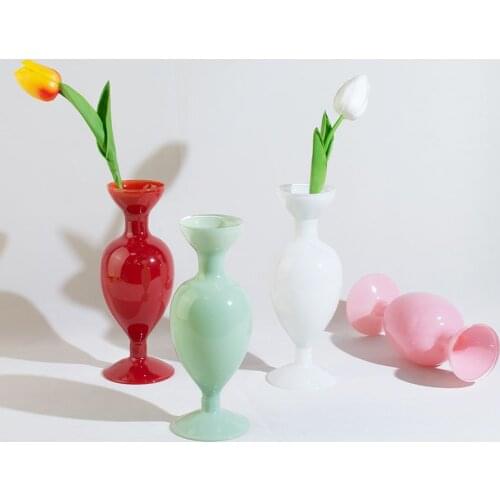 Flower Vase For Home Decor Glass Vase Decorative Terrarium Glass Table Ornaments Floral Vase Nordic