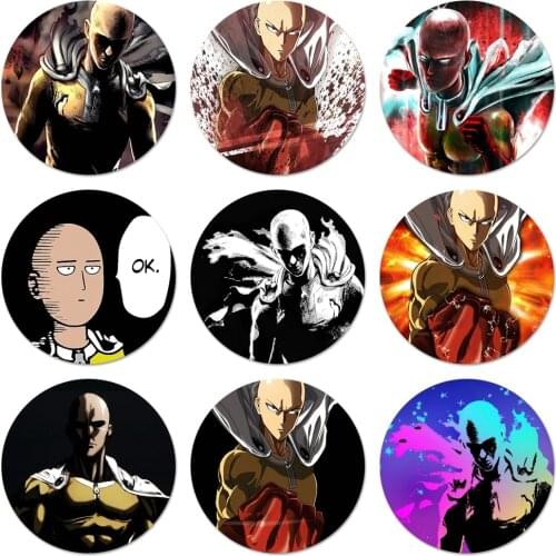 One Punch Man Icons Pins Badge Decoration Brooches Metal Badges For Clothes Backpack Decoration