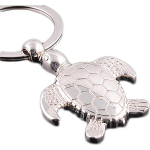 1pc creative novelty pendant animal tortoise Turtle fashion metal key ring keychains key finder gift club promotion Souvenir