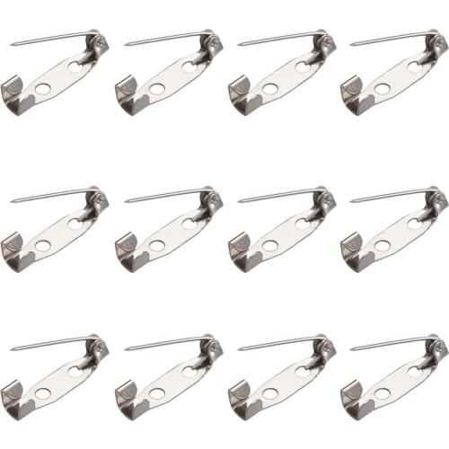 100pcs Platinum Iron Pin Backs Brooch Safety Pin Jewelry Findings 20*5*5mm Lock Pin Fashion Simple For DIY Brooch Jewelry Making