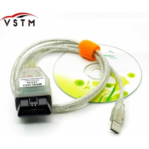 2019 New Arrival Single Cable Mini-VCI J2534 FOR TOYOTA TIS Techstream V13.00.022 Diagnostic Cable MINI VCI Free Shipping