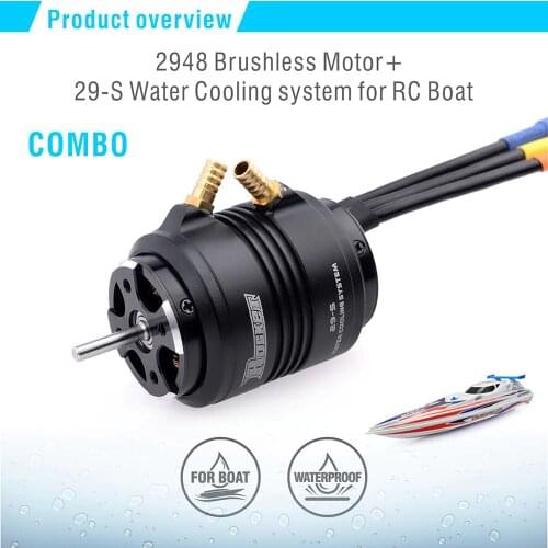 Rocket 2948 3450KV 4800KV 4 Poles Brushless Waterproof Motor w/29-S for Traxxas Blast Feilun FT011 600-800mm RC Boat Car