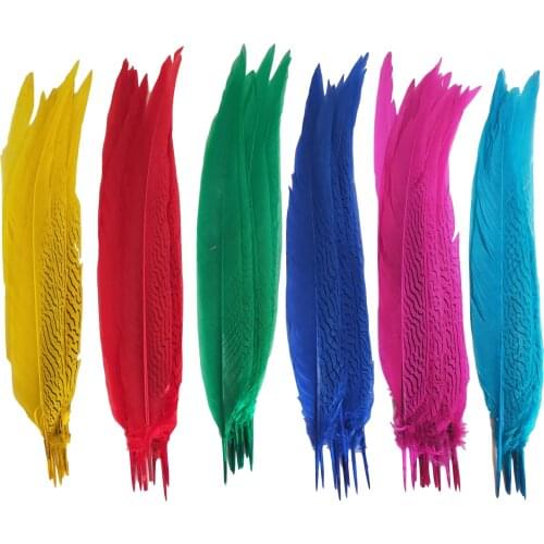 55-60CM Silver Pheasant Tail Feathers White Pheasant Feathers For Crafts Wedding Costume Feathers silver chicken feathers Plumes