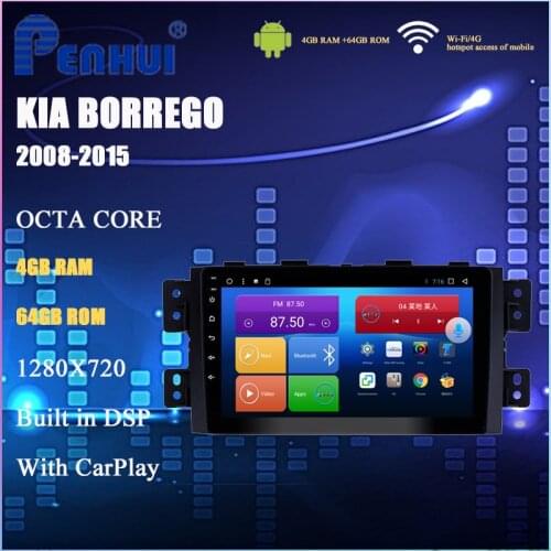 Car DVD For Kia Borrego (2008-2015) Car Radio Multimedia Video Player Navigation GPS Android10.0 Double Din