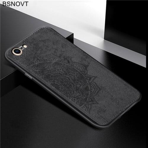 For iPhone SE 2020 Case Bumper Anti-knock TPU Frame Cloth Fabric Phone Cover For iPhone SE 2020 Case For iPhone SE 2020 SE2020