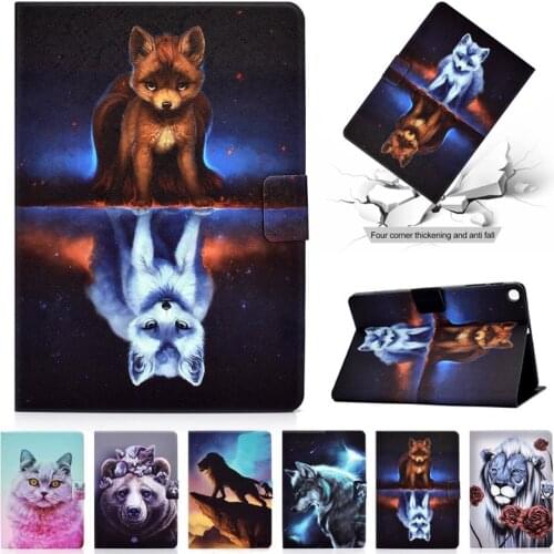 Tablet Coque For Samsung Galaxy Tab A 10 1 2019 Case t 510 Wolf Fox Animal Cover For Galaxy Tab A 10.1 2019 Case sm t510 t515