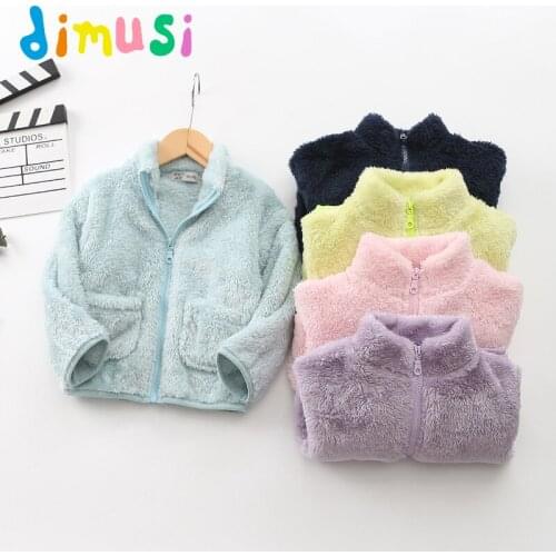 DIMUSI Winter Boys Fleece Jacket Child Kids Outwear Warm Coats Fashion Baby Girls Polar Soft Shell Thermal Jackets Clothing