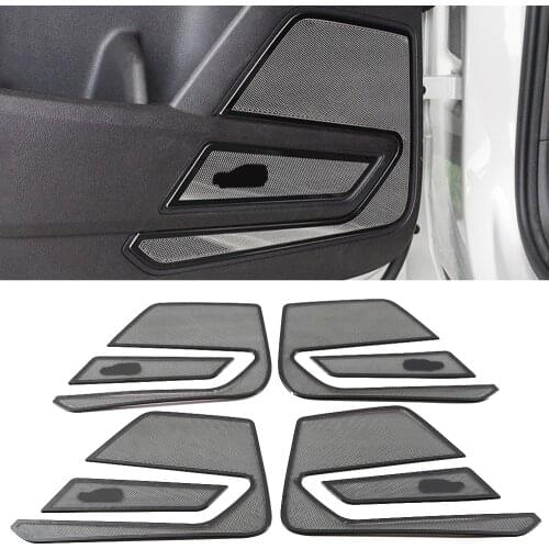 For VW Volkswagen Atlas Teramont 2017-2020 Stainless Car Door Panel Loudspeaker Pad Speaker Cover Trim Frame Sticker Accessories