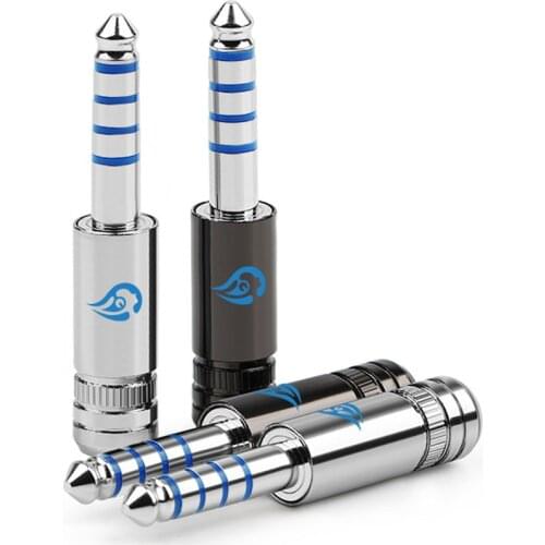 Jack 4.4mm Balance Plug Audio 5 Pole Male Aurora Rhodium Plated Beryllium Copper Earphone Connector Solder Adapter Headset Cable