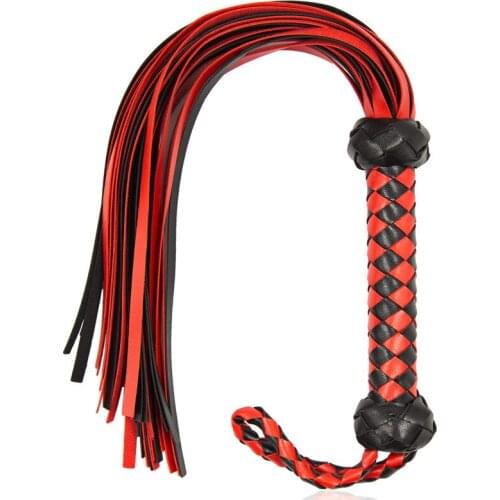 Fetish Bdsm Bondage Sex Spanking Toys of Handmade Leather Lashing Horse Flogger Whip with Sword Handle for Men Women Lesbian