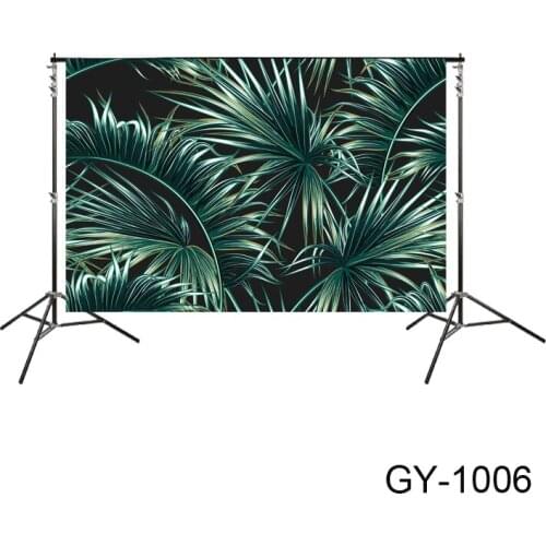 Tropical Jungle Palm Leaves Pattern Backdrops Seamless Pattern Of Bright Green Tropical Leaf Background Dessert Table Decoration