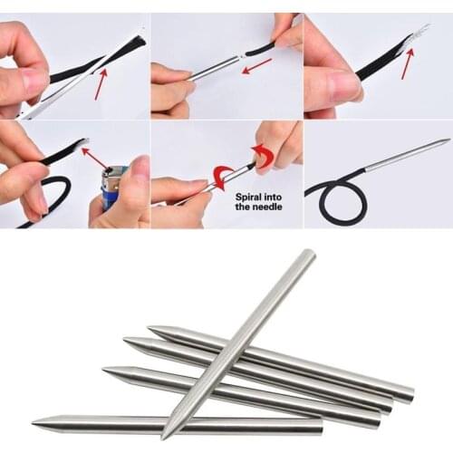 2pcs 550 Paracord Fids Lacing Stitching Weaving Needles Steel Stainless Strings For Laces Works Paracord