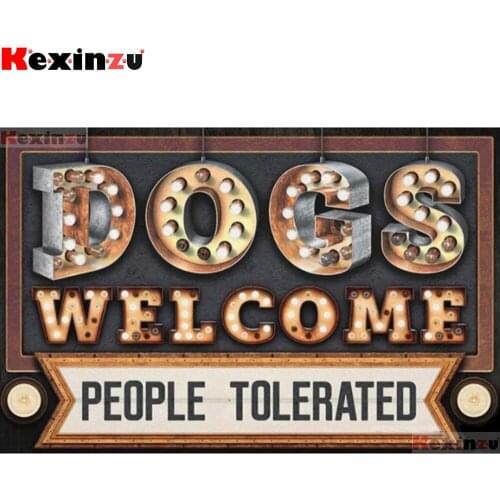 Kexinzu Full Square/Round Drill 5D DIY Diamond Painting "dogs" 3D Diamond Embroidery Rhinestone Cross Stitch Home Decor Gift Y6