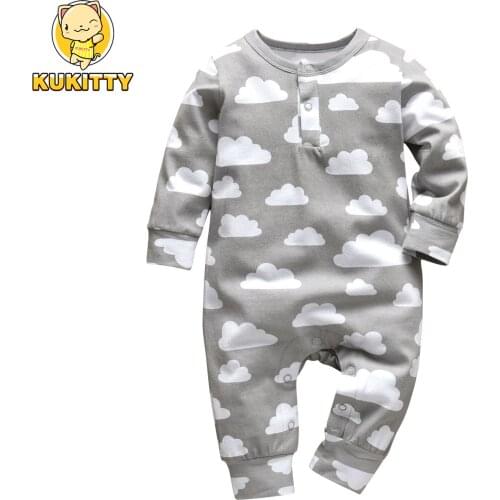 Soft Cotton Newborn Baby Birth Casual Rompers Neutral Style Long-sleeved Jumpsuit Onesies Infant Baby Toddler Clothes