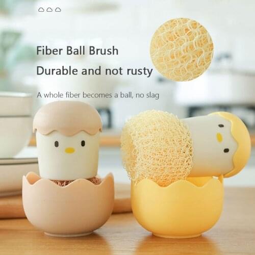 Kitchen Stove Pot Brush Chicken Cute Nano Fibers Brush Replaceable Decontamination Kitchen Tools Gadgets Steam Bottom Cleaner