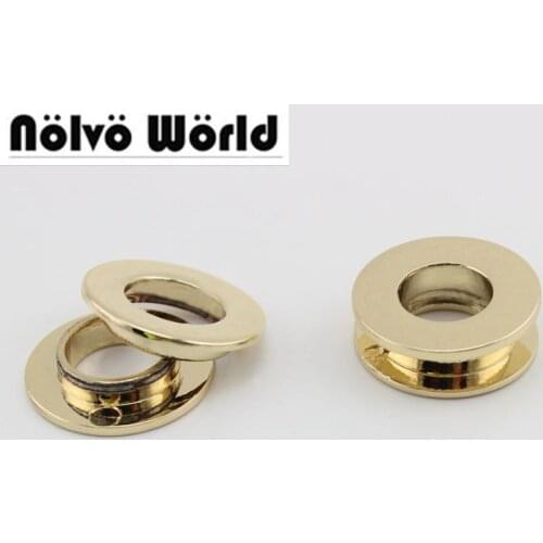 10pcs 60pcs 12mm High quality grommet die casting fashion bags belts metal accessory round eyelets