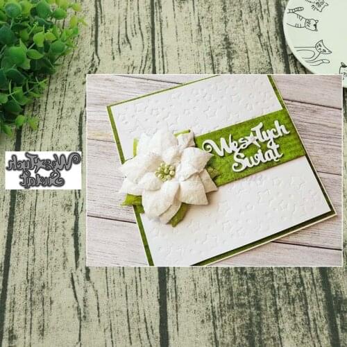AddyCraft Polish language Merry Christmas Metal Cutting Dies Stencils Scrapbooking Album Paper Card Decorative Craft