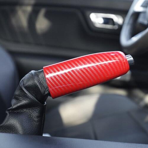 For 15-20 Ford Mustang Modified Accessories Car Mounted Carbon Fiber Handbrake Cover Interior Handbrake Gear Protection Cover