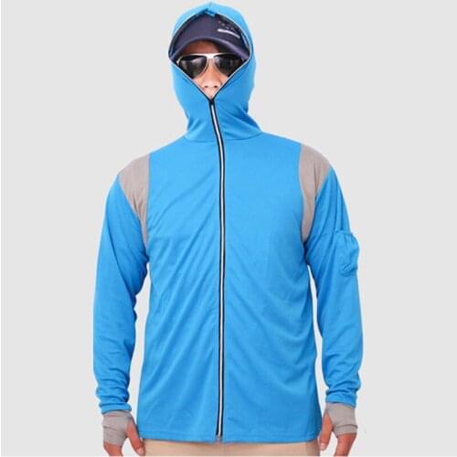 Fishing Clothing Hooded Men Jacket Waterproof Breathable Fast Quick-Drying Coat Shirt Hiking CyclingDresses Fishing Clothes