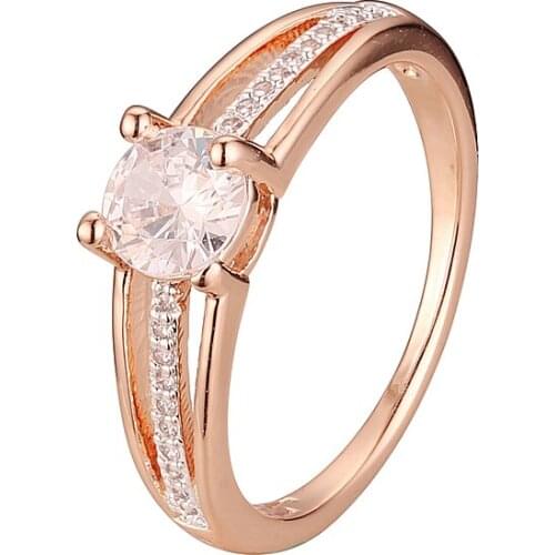 2021 New Trendy White Cubic Zircon Women Rings Vintage Gold Silver Color Plating Jewelry Birthday Lady Gift