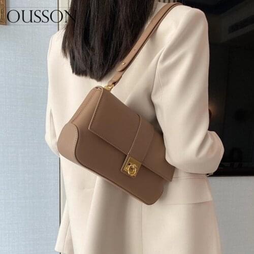 2021 New Handle Bag Women Underarm Bag High Quality Leather Shoulder Bag Exquisite Female Crossbody Bag