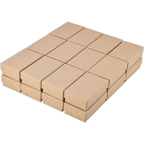 Practical 24PCS Kraft Paper Gift Box Small Kraft Paper Jewelry Box Handmade Cardboard Packing Gift Box Wedding Decorations