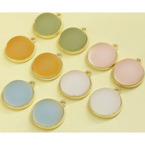 4pcs Retro elegant earrings for women 2020 alloy bottom jelly color round simple pendant jewelry necklace accessories materials