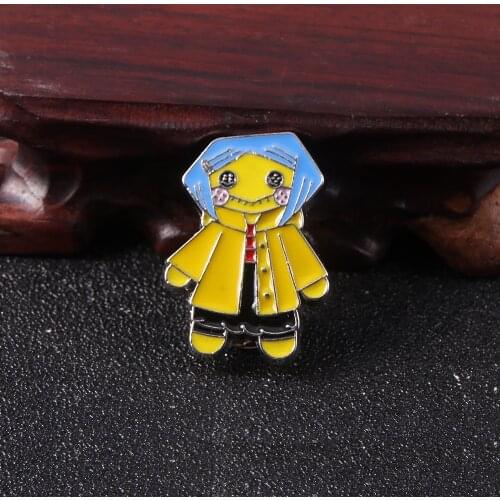 SG Coraline Doll Enamel Pins Brooch Skeleton Hand Badge Lapel Pins Alloy Metal Fashion Jewelry Accessories Gifts For Women Kids