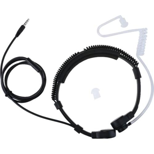 3.5mm plug Tactical-Throat Microphone earphone Covert Adjustable Covert Air Tube Headset with Throat Mic for smartphones