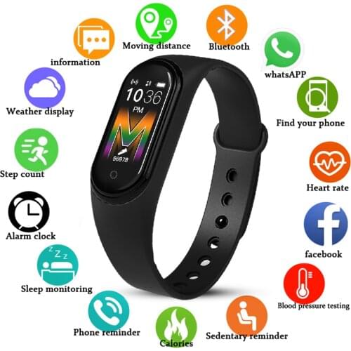 M5 Smart Watch Listen Music Phone Call Bracelet Men Women Heart Rate Sleeping Monitor Fitness Reminder M5Waterproof Sports Watch