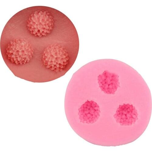 Three raspberries, strawberries, silica gel mould, chocolate fudge, sugar turning cake mould