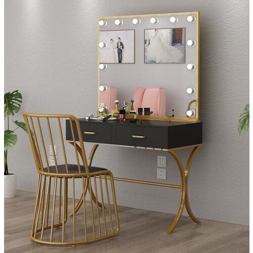 Film building dressing table with lamp professional wedding dress shop dressing table LED light bulb dresser dressing table for