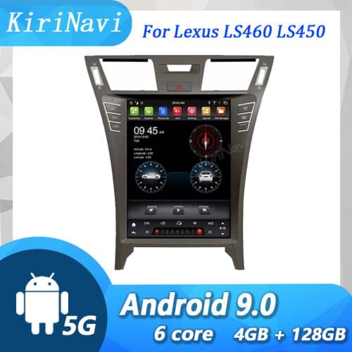 KiriNavi 12.1" Vertical Screen Tesla Style Android 9.0 For Lexus LS460 LS450 Auto GPS Navigation Car Multimedia Player 2007-2009