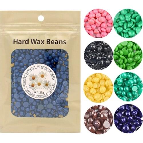 10 Flavors 25g Depilatory Wax Beads Hot Film Hard Wax Pellet Waxing Bikini No Strip Hair Removal Cream Wax Beans