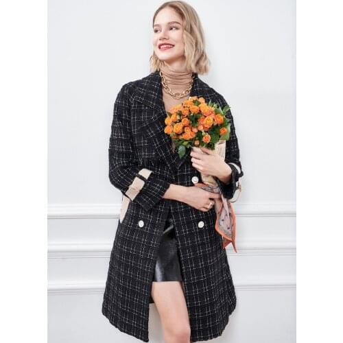 Womens Clothing 2021 Winter New Tweed Jacket
