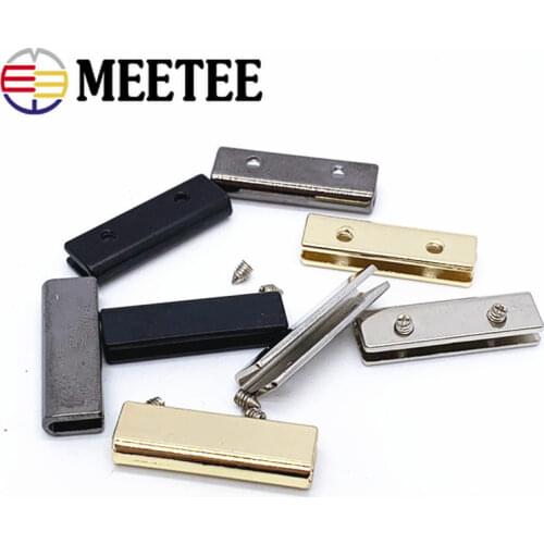 10pcs 15/20/25/30mm Metal Tail Clip Bag Corner Screws Edges Protector Buckle DIY Webbing End Clasp Pendant Bell Screw Hooks