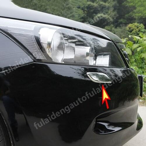 2pcs For Honda Accord 2008-2013 ABS Chrome Front bumper headlight cleaning protection cap trim Car Styling Accessories