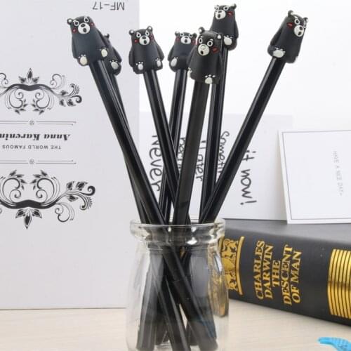 4 Pcs Creative Cartoon Super Cute Bear Neutral Pen Lovely Kumamoto Daimeng Signature Pen Kawaii School Supplies Pen