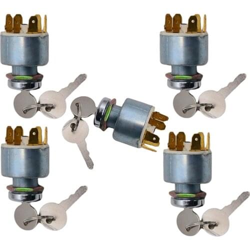 5 Pieces Universal Ignition Barrel Key Switch Boat Car Bikes Kit Waterproof