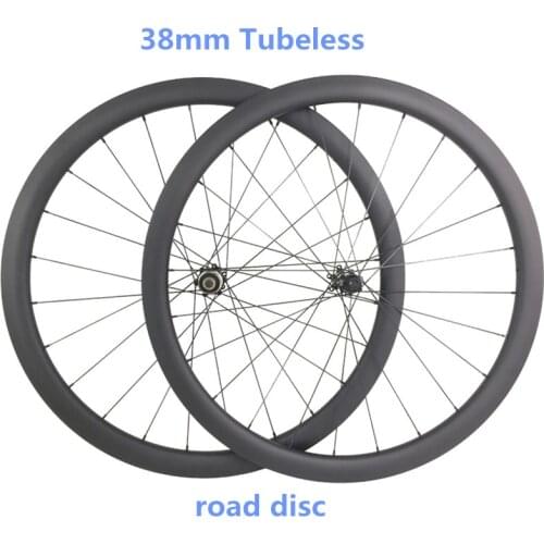 700c bike disc brake wheels 38x25mm clincher Tubeless 1470g bicycle disc wheel 100x12 142x12mm road bike wheels carbon wheelset