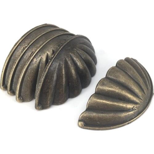 77*36mm Shell Handles Antique Cabinet Drawer Dresser pulls Furniture Closet handles Cupboard Knobs Bars Pulls