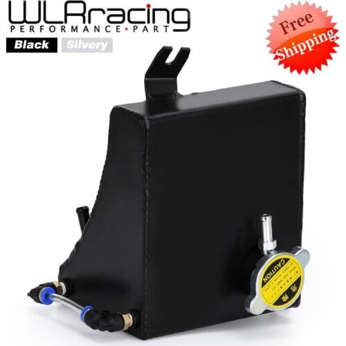 WLR Racing Aluminum Coolant Overflow Tank Reservoir Can With Cap For 89-94 Nissan 240SX S13 WLR-TK47