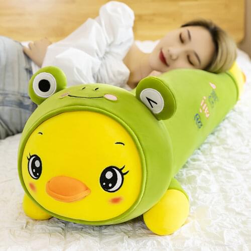 Cartoon Grand oreiller en peluche duck role playing rabbit frog bee animal crossing big plush toy pillow home bed decoration gif