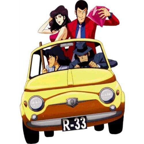 Dawasaru for Lupin III Anime Car Stickers RV VAN Car Door Windshield Waterproof Scratch-proof Decal Surfboard Decoration 13cm