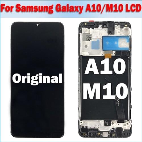 Original Super AMOLED Display For Samsung Galaxy A10 A105 M10 M105 Display With Frame Touch Screen SM-A105F LCD Screen Assembly