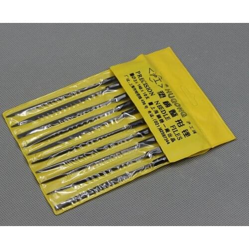 GJDM01A 10pcs Assorted 140mm Long Diamond Coated Needle Files Set 10 In 1 NEW