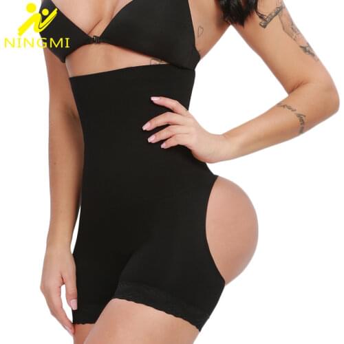 NINGMI Sexy Butt Lifter for Women Body Shaper Slimming Waist Trainer Bodysuit Control Panties Bottom Push Up Underwear Shapewear